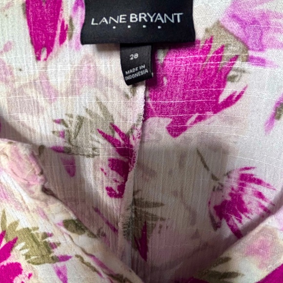 Lane Bryant Floral Sleeveless Top Plus Flowy Tunic Casual Cool Cottage Sz. 28p - Picture 2 of 5
